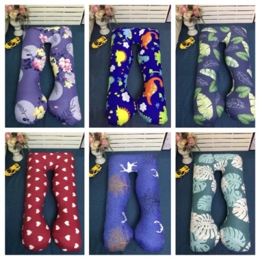 Gối ôm chữ U 100% cotton Hàn Quốc cho bà bầu – Tựa lưng, gác chân, vỏ áo khóa kéo, giá 66.800₫