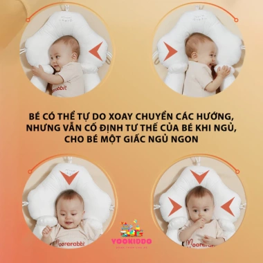Gối Ôm Chữ U 2in1 Đa Năng Cho Bé Sơ Sinh - Định Hình Đầu, Chống Méo Đầu, Gối Ngủ Ngon 4