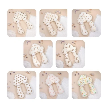 Gối ôm chữ U cao cấp Muslin chống giật mình, định hình đầu, lưới thoáng khí, dây rút tự điều - 130.000 VND 5