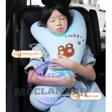 Gối Ôm Chữ Y Dễ Thương Cho Bé Ngủ Trên Ô Tô, Họa Tiết Xinh Xắn, Tựa Đầu