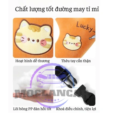 Gối Ôm Chữ Y Dễ Thương Cho Bé Ngủ Trên Ô Tô, Họa Tiết Xinh Xắn, Tựa Đầu