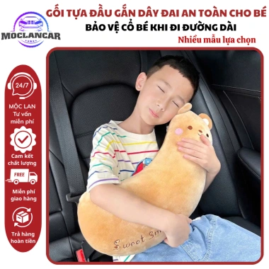 Gối Ôm Chữ Y Dễ Thương Cho Bé Ngủ Trên Ô Tô, Họa Tiết Xinh Xắn, Tựa Đầu