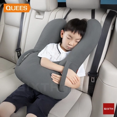 Gối ôm dây an toàn ô tô QUEES trẻ em - Người lớn, chống trẹo cổ, ngủ ngon, 389.802 VND