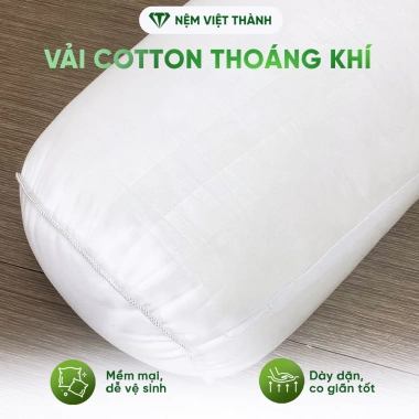 Gối ôm lông vũ Việt Thành to dài mềm mại, trọn cơ thể, khóa kéo, giá 366.000₫ 3