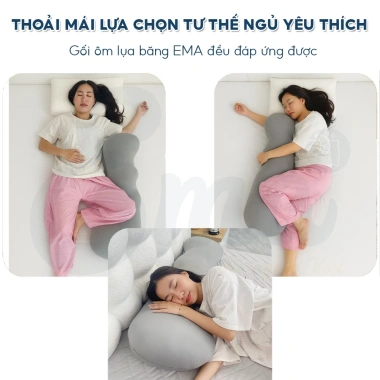 Gối ôm mát lạnh Hi-Sleep 35x100 cho người lớn - Công thái học, vỏ lụa băng thoáng mát, êm ái, giảm giá