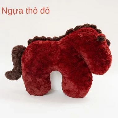 Gối ôm ngựa may mắn 2.026 Đồ trang trí Tết sofa, gối dựa linh vật năm mới, giảm giá 303.000 VND