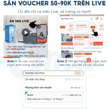 Gối ôm siêu mát lạnh EMA cho người lớn, công thái, vỏ băng lạnh độ 4, giá 393k