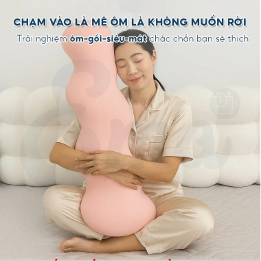 Gối ôm siêu mát lạnh EMA cho người lớn, công thái, vỏ băng lạnh độ 4, giá 393k