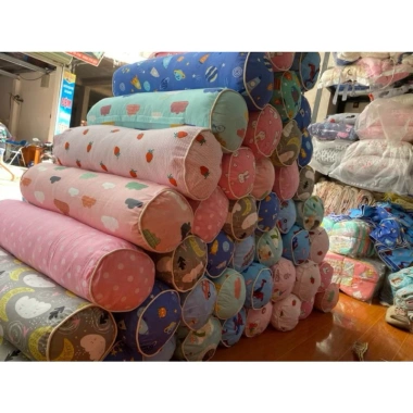 Gối ôm trẻ em cotton 20x60cm có khoá kéo, thoải mái cho bé 1‑5 tuổi - Thiên Hương