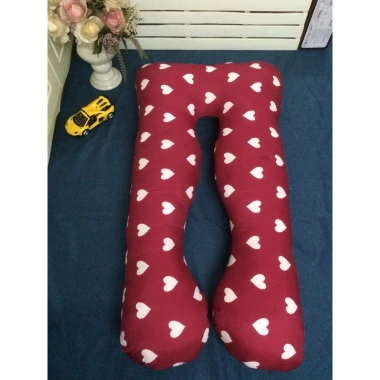 Gối ôm U 100% cotton Hàn Quốc cho bà bầu – Gác chân, tựa lưng, khóa kéo, chỉ 66.900₫