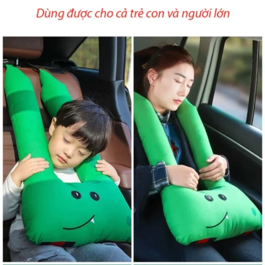 Gối ôm và tựa đầu bé trên ô tô - họa tiết xinh xắn, an toàn, giá ưu đãi 157.5k