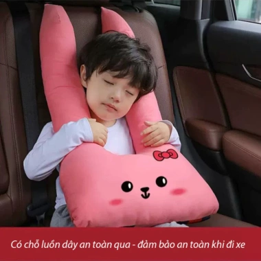 Gối ôm và tựa đầu bé trên ô tô - họa tiết xinh xắn, an toàn, giá ưu đãi 157.5k