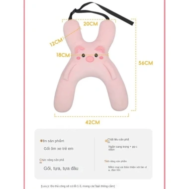 Gối ôm xe hoạt hình đáng yêu, tựa lưng, bảo vệ ngủ, chống siết cổ - Giá 245.400₫ 9