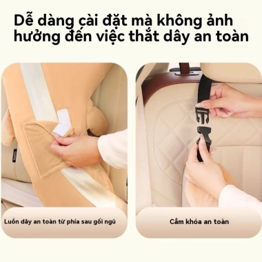 Gối ôm xe ô tô trẻ em dây đai an toàn phía sau - cổ, chống bóp gối người lớn