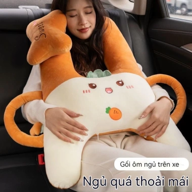 Gối ôm xe ô tô trẻ em dây đai an toàn phía sau - Gối cổ chống bóp, đệm êm ái, giảm chấn thương, giá ưu đãi 287,100 VND