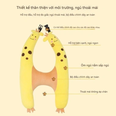 Gối ôm xe ô tô trẻ em dây đai an toàn phía sau - hỗ trợ cổ, chống bóp người lớn 2