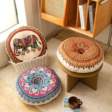 Gối Retro Tatami Futon Cotton Vải Lanh Đệm Thắt Lưng Hỗ Trợ Gối Tròn - Giá chỉ 72.871₫ (Giảm từ 94.732₫)
