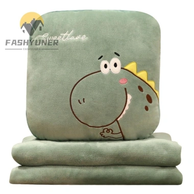 Gối Sang Trọng FASHYUNER 3 trong 1 - Chăn Điều Hòa Di Động, Gấp Hoạt Hình Đa Năng cho Văn Phòng và Giấc Ngủ