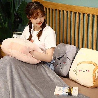 Gối Sang Trọng FASHYUNER 3 trong 1 - Chăn Điều Hòa Di Động, Gấp Hoạt Hình Đa Năng cho Văn Phòng và Giấc Ngủ