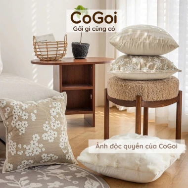 Gối sofa họa tiết hoa thêu cao cấp, vỏ tựa lưng Serene, giảm còn 127.000₫ (giá gốc 158.750₫)