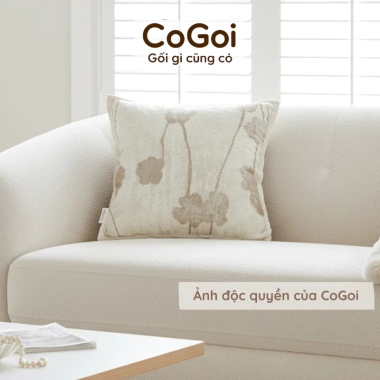 Gối sofa họa tiết hoa thêu cao cấp, vỏ tựa lưng Serene, giảm còn 127.000₫ (giá gốc 158.750₫)