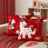 Gối Sofa Pony Đỏ Dễ Thương Đệm lưng, trang trí phòng khách, lễ hội năm mới, 131k 5