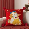 Gối Sofa Pony Đỏ Dễ Thương Đệm lưng, trang trí phòng khách, lễ hội năm mới, 131k 9
