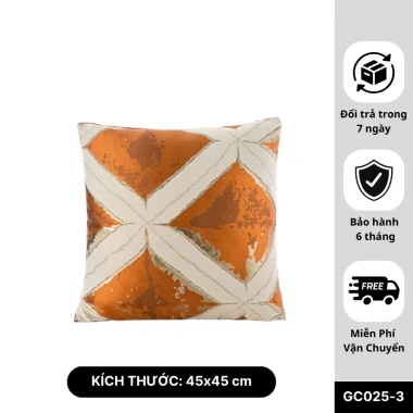 Gối Sofa Tông Cam Cổ Điển 45x45 cm Sang Trọng, Cao Cấp, Trang Trí Phòng Khách KENHOME 166k 9 Gối Sofa Tông Cam Cổ Điển 45x45 cm Sang Trọng, Cao Cấp, Trang Trí Phòng Khách KENHOME 166k 9