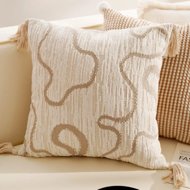 Gối Sofa Tông Trà Sữa Bắc Âu Sang Trọng - Vỏ Áo Vuông Decor, Giá Ưu Đãi 230.000đ 10