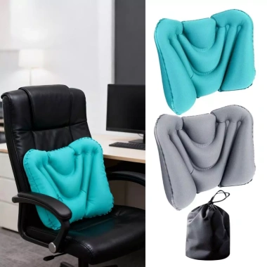 Gối thắt lưng bơm hơi gập lại - Đệm hơi cho ghế du lịch, máy bay, văn phòng, ngoài trời - Giá chỉ 116.640₫