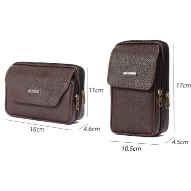 Gói thắt lưng da PU chống thấm nước PERNEAKY, túi bumbag thể thao, đựng điện thoại