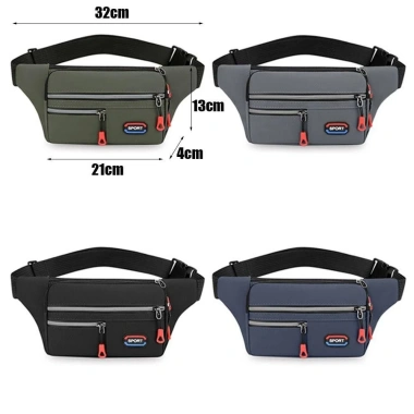 Gói thắt lưng điện thoại nam chống trộm - Fanny Pack thời trang đa lớp, túi đeo ngực ngoài trời