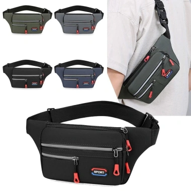 Gói thắt lưng điện thoại nam chống trộm - Fanny Pack thời trang đa lớp, túi đeo ngực ngoài trời