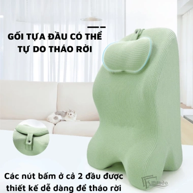 Gối tình yêu EMANDO công thái học cao su non đa năng, tựa lưng, nằm sấp, hỗ trợ đọc sách và chơi game - giảm giá 359.000₫ 5