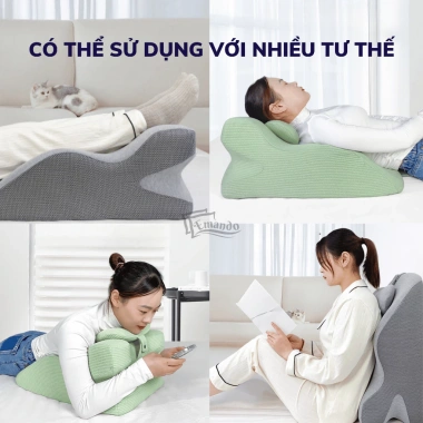 Gối tình yêu EMANDO công thái học cao su non đa năng, tựa lưng, nằm sấp, hỗ trợ đọc sách và chơi game - giảm giá 359.000₫ 6