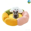 Gối tổ mềm hỗ trợ cổ 10kg cho mèo, ấm bông lông cừu mùa đông - êm ái