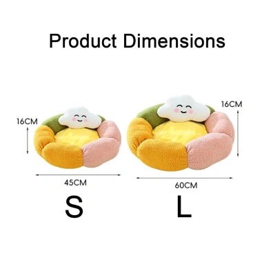 Gối tổ mềm hỗ trợ cổ 10kg cho mèo, ấm bông lông cừu mùa đông - êm ái