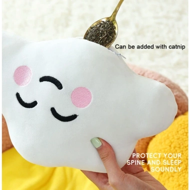 Gối tổ mềm hỗ trợ cổ 10kg cho mèo, ấm bông lông cừu mùa đông - êm ái