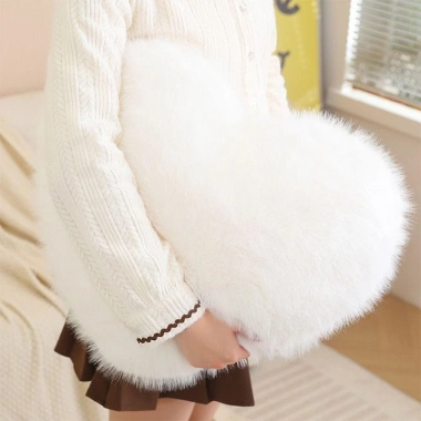 Gối Trái Tim Lông Màu Hồng DITIPOO - Quà Tặng Sáng Tạo PP Cotton Nhồi Bông, Trang Trí Nhà, Giá 187.000 VND 3