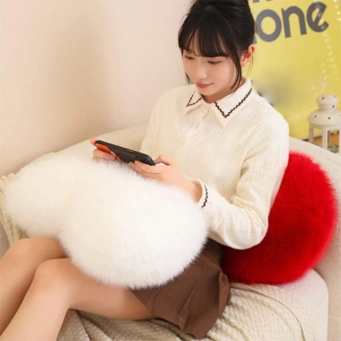 Gối Trái Tim Lông Màu Hồng DITIPOO - Quà Tặng Sáng Tạo PP Cotton Nhồi Bông, Trang Trí Nhà, Giá 187.000 VND 8