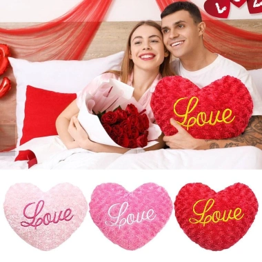 Gối Trái Tim THHALIA 40cm Lông Tơ Mềm PP Cotton Nhồi Bông - Trang Trí Nhà 9