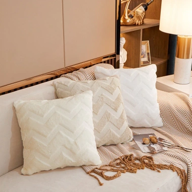 Gối Trang Trí 45x45cm Cao Cấp Màu Hồng Đệm Vỏ Be Giá Giảm 74.520đ Homeliving