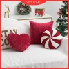 Gối Trang Trí Đỏ Giáng Sinh 45x45 - Nhung Thêu, Đệm Xe, Ném Nhẹ, Phòng Khách, Sofa, Giá Ưu Đãi 210.765 VND