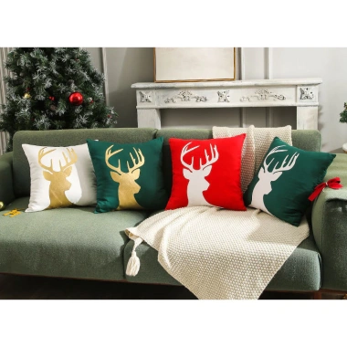 Gối Trang Trí Giáng Sinh 45x45cm Tuần Lộc, Ông Già Noel, Ném Gối Sofa - 98.037₫