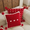 Gối Trang Trí Năm Mới Đỏ Đậm - Sofa Đệm Lưng, Vỏ Tháo Rời, Giặt Được, Phòng Khách & Phòng Ngủ - Giá Ưu Đãi