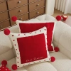 Gối Trang Trí Năm Mới Đỏ Đậm - Sofa Đệm Lưng, Vỏ Tháo Rời, Giặt Được, Phòng Khách & Phòng Ngủ - Giá Ưu Đãi 5