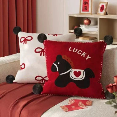 Gối Trang Trí Năm Mới Năm Ngọ - Đệm Lưng Sofa Phòng Khách, Phòng Ngủ, Giá 131.000₫