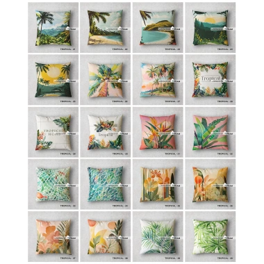 Gối Trang Trí Sofa Tropical 45x45cm Set 40 mẫu - Giá chỉ 48.900 VNĐ, chất liệu bền, thiết kế nhiệt đới sang trọng