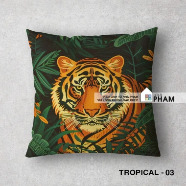 Gối Trang Trí Sofa Tropical 45x45cm Set 40 mẫu - Giá chỉ 48.900 VNĐ, chất liệu bền, thiết kế nhiệt đới sang trọng