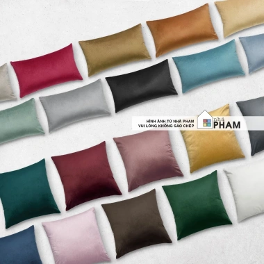 Gối Trang Trí Sofa Vải Nhung Velvet 45x45 & 30x50 - Giá Ưu Đãi 48.900₫ 3 Gối Trang Trí Sofa Vải Nhung Velvet 45x45 & 30x50 - Giá Ưu Đãi 48.900₫ 3
